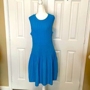 NWOT Fit N Flair turquoise blue sleeveless dress